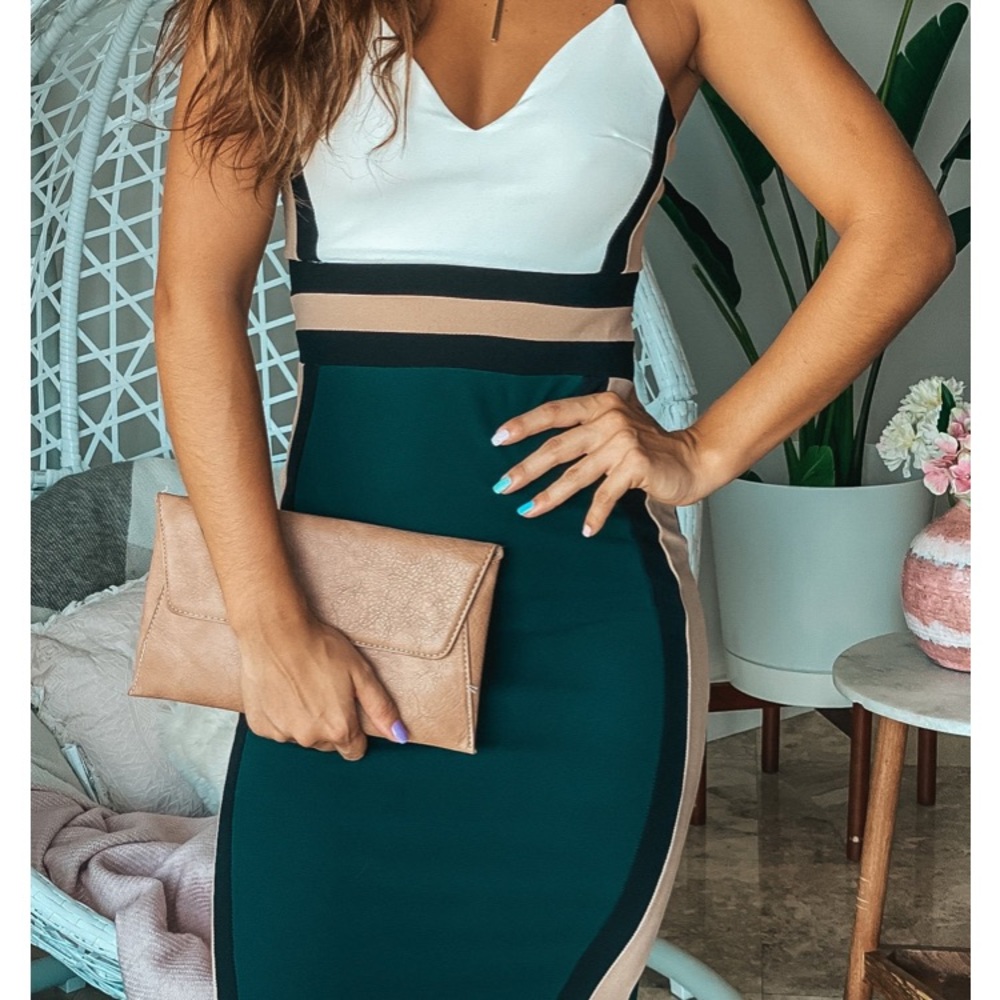 Semi-Formal dress with straps.